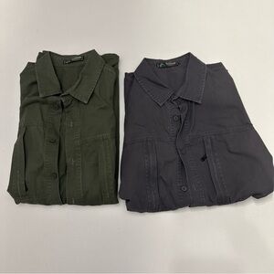 Outdoor Life Green and Gray Casual Button Down Shirts